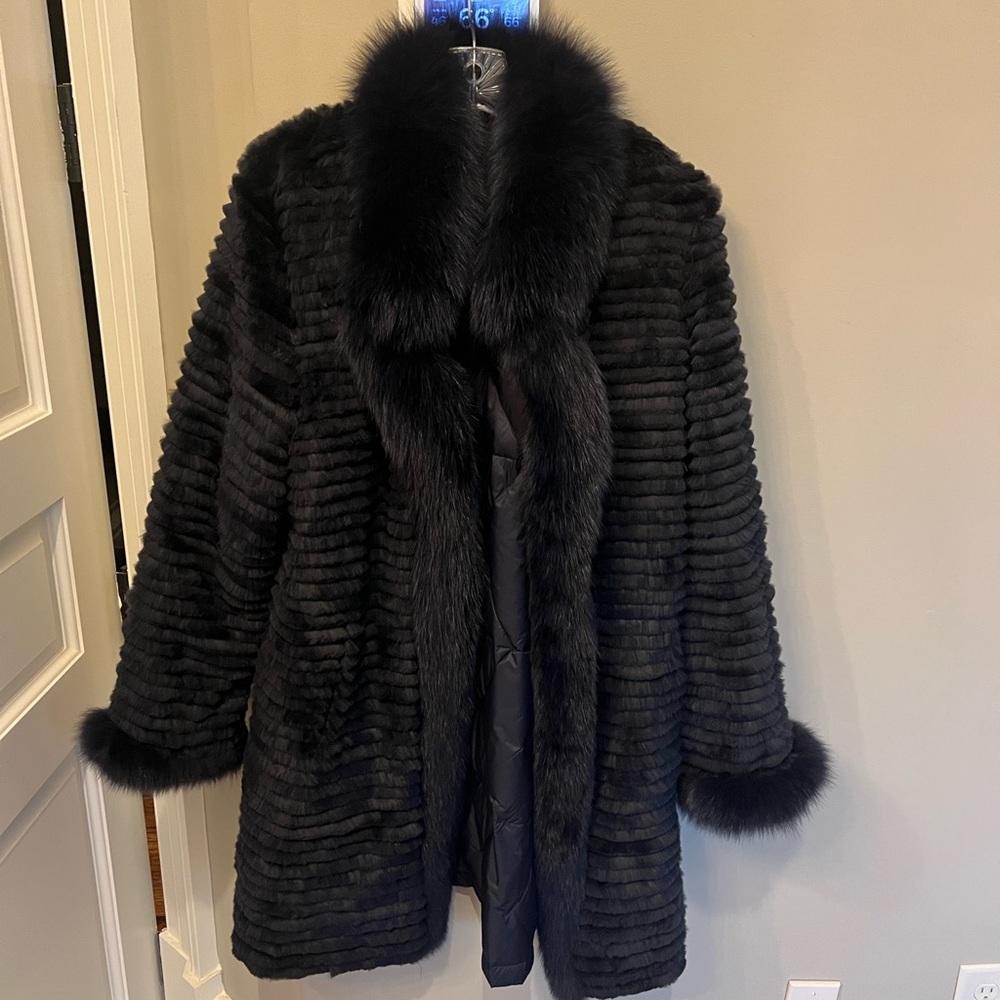 Blue Duck reversible duck down shearling coat NEW